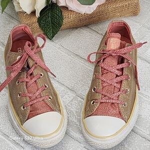 Pink and Tan Sneakers